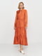 Сукня атласна теракотового кольору | 6068138