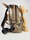 Рюкзак кольору хакі з ведмедиком | 6098032 | фото 2