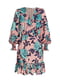 Платье А-силуэта розовое в цветочный принт | 6091744 | фото 3