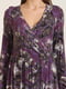 Платье А-силуэта фиолетовое в принт | 5796824 | фото 3