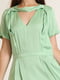 Платье А-силуэта зеленое | 6102100 | фото 3