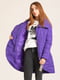 Пальто стеганное фиолетовое | 6102110 | фото 4