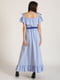 Платье А-силуэта голубое | 6102152 | фото 2