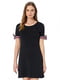Платье-футболка черное | 6102975