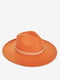 Шляпа оранжевого цвета с декором | 6103154 | фото 2