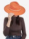 Шляпа оранжевого цвета с декором | 6103154
