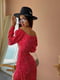 Сукня А-силуету червона в горох шовкова | 6104739 | фото 3