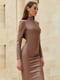 Платье-футляр коричневое | 6105167 | фото 2