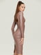 Платье-футляр коричневое | 6105167 | фото 6