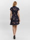 Сукня А-силуету чорна в квітковий принт | 6109978 | фото 3