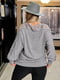 Пуловер сірий, декорований мереживом | 6105966 | фото 2