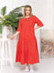 Сукня А-силуету червона в горошок | 6108231