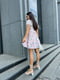 Сукня А-силуету пудрового кольору в квітковий принт | 6108308 | фото 4