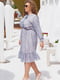Сукня А-силуету сіра в квітковий принт | 6108320 | фото 3