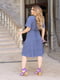 Сукня А-силуету синя в квітковий принт | 6108325 | фото 3