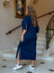 Сукня-худі синя з принтом | 6108679 | фото 2