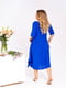 Сукня А-силуету синя з принтом | 6108699 | фото 2