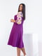 Сукня А-силуету фіолетова в квітковий принт | 6108721 | фото 3