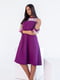 Платье А-силуэта фиолетовое в цветочный принт | 6108721 | фото 5