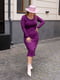 Сукня-футляр фіолетова | 6108811 | фото 3