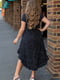 Сукня А-силуету чорна в горошок | 6108835 | фото 2
