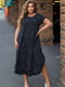 Сукня А-силуету чорна в горошок | 6108835 | фото 3