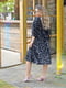 Сукня А-силуету чорна в квітковий принт | 6108649 | фото 2