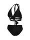Черный раздельный купальник: бюстгальтер с завязками и трусы | 6110708 | фото 4