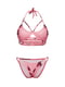 Роздільний рожевий купальник з принтом: бюстгальтер та труси | 6110693 | фото 3