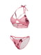 Раздельный розовый купальник с принтом: бюстгальтер и трусы | 6110693 | фото 4