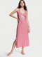 Платье домашнее розовое с принтом | 6111343