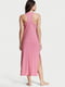 Платье домашнее розовое с принтом | 6111343 | фото 2
