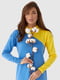 Платье-свитер желто-голубой | 6111356 | фото 3