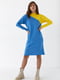 Сукня-светр жовто-блакитний | 6111356 | фото 2
