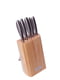 Набор ножей из нержавеющей стали с полыми ручками и деревянной подставкой (6 шт.) | 6111823