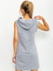 Сукня-худі світло-сіра з принтом | 6114629 | фото 4