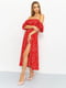 Сукня А-силуету червона в квітковий принт | 6114637 | фото 3