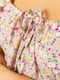 Платье А-силуэта пудрового цвета в цветочный принт | 6114639 | фото 4