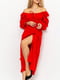 Платье А-силуэта красное | 6114644 | фото 2