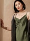 Платье в бельевом стиле цвета хаки | 6115310 | фото 3