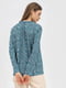 Блуза бірюзового кольору в квітковий принт | 6115501 | фото 3