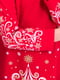 Платье красное с принтом и начесом | 6116294 | фото 2