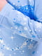 Платье голубое с принтом и начесом | 6116295 | фото 5