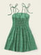 Сукня А-силуету зелена з квітковим принтом | 6117544 | фото 2