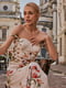 Платье А-силуэта молочного цвета в цветочный принт | 6119841 | фото 6