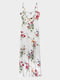 Платье А-силуэта молочного цвета в цветочный принт | 6119841 | фото 7