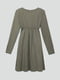 Сукня А-силуету кольору хакі | 6119881 | фото 8