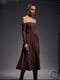 Сукня А-силуету шоколадного кольору | 6119917 | фото 3