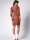 Платье-футляр коричневое | 6122039 | фото 2