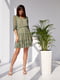 Сукня А-силуету зелена з квітковим принтом | 6122047 | фото 4